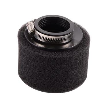 Imagem de WOOSTAR Limpador de filtro de ar de espuma de 48 mm, substituição de tubo de pescoço reto para quadriciclo ATV 4 rodas 250cc quadriciclo moto ciclomotor preto
