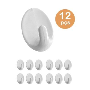 Imagem de Kit 12un suporte parede adesivo pano prato chaveiro gancho - clink