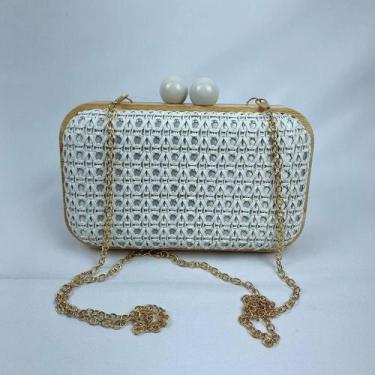 Imagem de Bolsa Clutch Textura Palha Com Alça de Ombro Tranversal Festa Casament