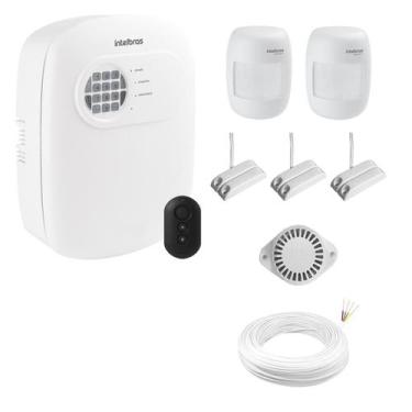 Imagem de Kit Alarme Residencial Intelbras ANM 24 NET com 5 Sensores Com Fio, Se