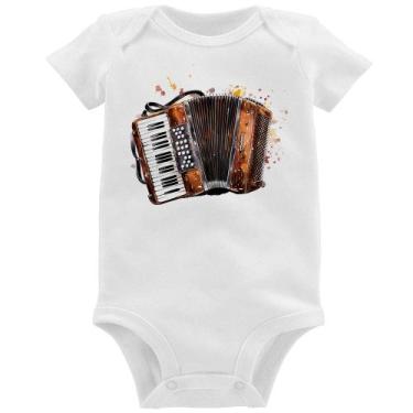 Imagem de Body Bebê Acordeon Sanfona - Foca na Moda, Branco, G