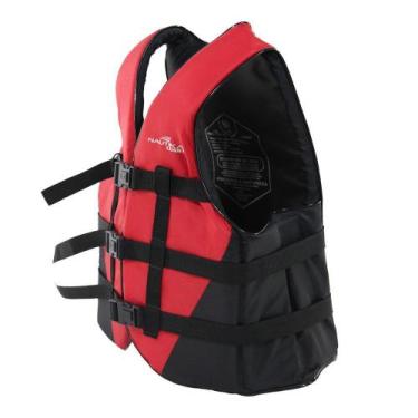 Imagem de Colete Salva Vidas Nautika Coast Até 90KG Vermelho e Preto