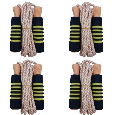 Imagem de 4 Corda De Pular Funcional Treino Cross Fitness Jump Laranja