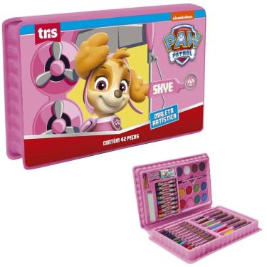 Imagem de Kit Maleta Artistica Patrulha Canina Skye - 42 Peças - Tris