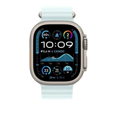 Imagem de Pulseira Apple Watch 49 mm, Oceano Azul-gelo, Apple, Natural de Titânio