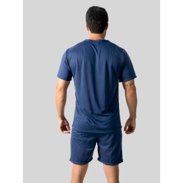 Imagem de Pijama Masculino Básico Manga Curta Liso Para Dormir Rlc Modas, Cinza,