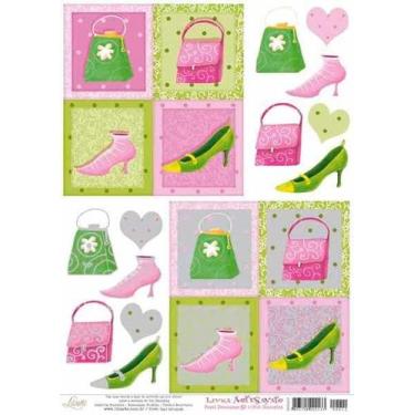 Imagem de Papel Decoupage 3D c/ Hot Stamping 22,8 x 30,8cm - Litoarte, DH3012 - 