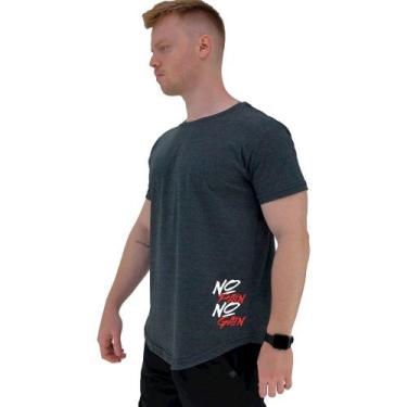 Imagem de Camiseta Longline Masculina MXD Conceito Estampa Lateral No Pain No Ga