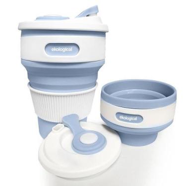 Imagem de Copo Dobrável Reutilizavel Silicone Retrátil Ecológico 350ml - Não Inf