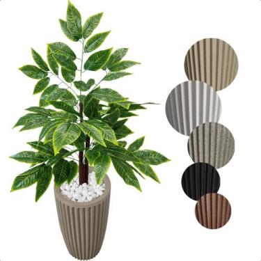 Imagem de Brasileirinho Planta Artificial com Vaso Decorativo - Flor de Mentirin