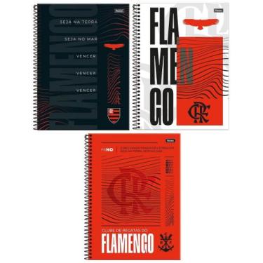 Imagem de Kit 3 Caderno Universitario 80 Folhas Foroni Flamengo Mengão