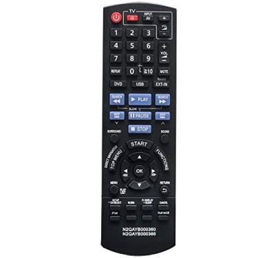 Imagem de AULCMEET Controle remoto de substituição N2QAYB000360 compatível com Panasonic DVD SC-PT464 SA-PT464 SB-HW460 SC-PT170 SA-PT170 SC-PT570 SC-PT870 SB-HF470 SB-HC470 SB-HS470