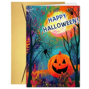 Imagem de XBXV Cartões engraçados de Halloween para crianças e adultos, presente de decorações de Dia das Bruxas, cartões de agradecimento com envelopes, cartões de felicitações de Halloween