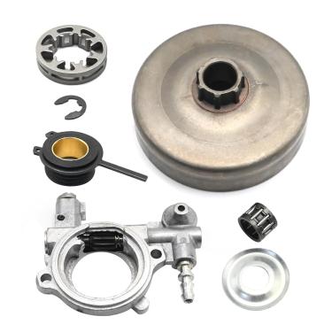 Imagem de laffoonparts Kit de arruela de bomba de óleo e lubrificação de tambor de embreagem de 7 dentes, substituição para motosserra Stihl 026 MS180 MS260 026PRO, substitui 1121 640 7111, 1121 007 1043