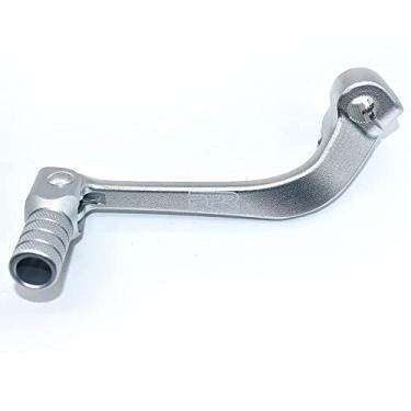 Imagem de Alavanca de mudança de marcha, alavanca de câmbio de alumínio de liga de haste CNC, serve para motocicleta BSE CRF 110 Apollo TTR 125 motocicleta 50cc 110cc 250cc Dirt Pit Bike (prata)