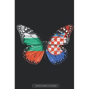 Imagem de Planner: Bulgaria Croatia Butterfly Combined Flag For Bulgarian Croatian