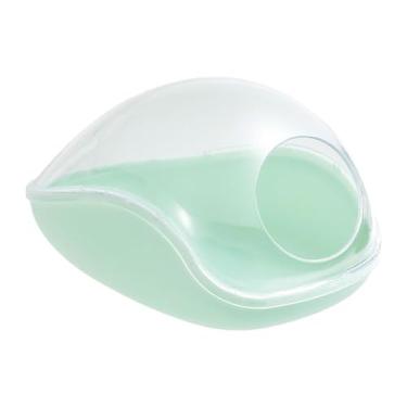 Imagem de Gralara Hamster Sand Bath Container Hamster House Habitat Transparente Hamster House Chinchila Habitat para Furão Chinchila Ouriço, Verde