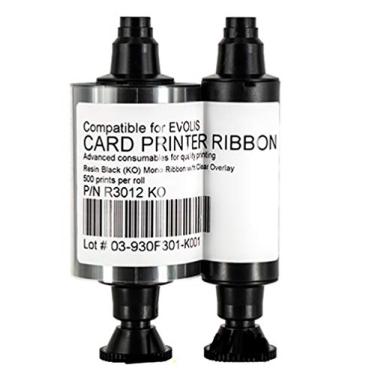 Imagem de Fita de fita compatível R3012 KO para impressora de cartões Evolis Pebble Pebble3 Pebble4 Dualys Dualys3 Securion 500 imagens