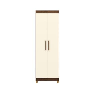 Imagem de Armário Multiuso Champanhe Organizador Espaçoso Grande Com 5 Prateleiras Moderno Ln