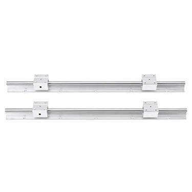 Imagem de 2 PCS SBR12-500mm 2 MM L Bea Rail Eixo Deslizante + 4 Unidades SBR12UU Blocos para de Trilho L e Movimento Prec L Com Trilho SBR12-500 L e L S para Rolamentos de Eixo de