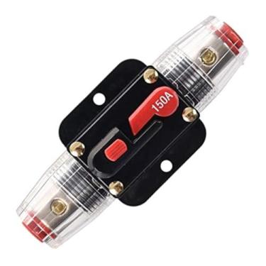 Imagem de ANJOSHI Disjuntor 150amp 20-300A Porta-fusíveis em linha para áudio de carro e Amps Proteção contra sobrecarga Reset Fusível Inversor 12V-24V DC Substituir Fusíveis