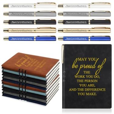 Imagem de Kosiz 40 canetas esferográficas motivacionais inspiradoras para funcionários A5 para professores, conselheiros escolares, homens, mulheres (multicoloridas)