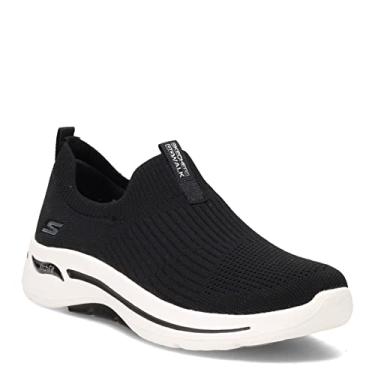 Imagem de Skechers Tênis feminino Go Walk Arch Fit Iconic, Preto, 10 Wide