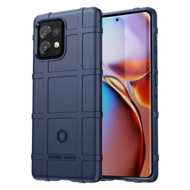 Imagem de Zoeirc Capa para Motorola Edge+ 2023/para Moto Edge 40 Pro/X40 Pro XT2301-5, capa de TPU resistente de grau militar e proteção de lente de câmera para celular para Motorola Edge Plus 2023 azul
