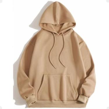 Imagem de Blusa Moletom Com Capuz Flanelado Liso Sem Estampa - Kesdey confeccoes