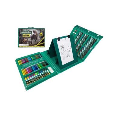 Imagem de Brinquedo Maleta de Pintura Artística e Escolar 208 Peças - Dinossauro