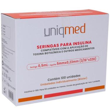 Imagem de Seringa Descartável Para Insulina/Toxina Botulinica 0,5 ml x 5 mm Uniq
