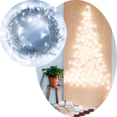 Imagem de Mangueira De Pisca 320 Lâmpadas Luzes Led Branco Natal 3x3m