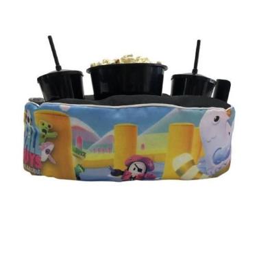 Imagem de Almofada Com Bolso Porta Pipoca Balde + 2 Copos Fall Guys - Maria Dos 
