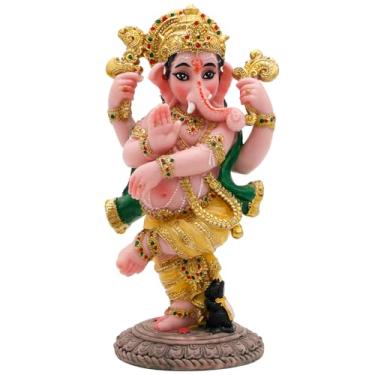 Imagem de Estátua do Deus Indiano Ganesha Idol - 12 cm A Dança Hindu Ganesh Murti Índia Ganapati Pooja Item Home Office Templo Mandir Santuário Altar Diwali Puja Decoração Espiritual Presentes Ideais para