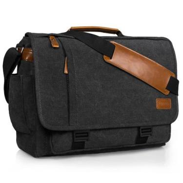 Imagem de Bolsa Messenger ESTARER 17-17,3" - Lona Resistente à Água - Cinza Escu
