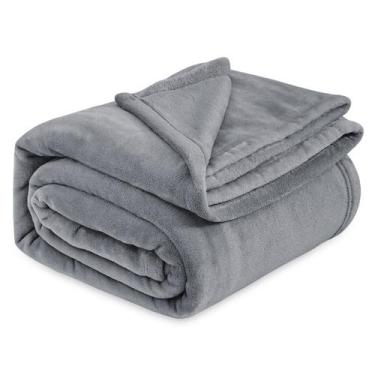 Imagem de Cobertor Fleece Bedsure Queen Size Cinza - Macio e Leve