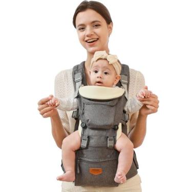 Imagem de Porta-Bebê Ergonômico SUNVENO Hipseat 6 em 1 - Cinza (6 a 36 Meses)