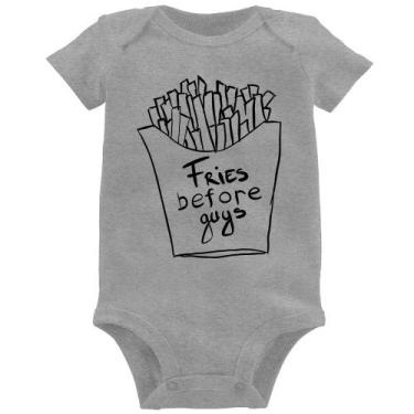 Imagem de Body Bebê Fries Before Guys - Foca na Moda, Cinza, P