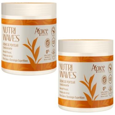 Imagem de Kit 2 Creme De Pentear Apice Apse Nutri Waves Condicionante Capilar Curvaturas Vegano 500g