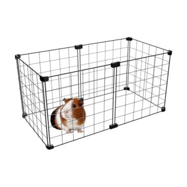 Imagem de Cercado Pet para Porquinho da Índia 30x60cm com 30cm Altura Simples Tela Aramada Malha de 5cm (Branco)