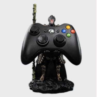 Imagem de Black Myth: Suporte de exibição de controle de jogo Wukong para Xbox ONE PS5 PS4 PC Steelseries Steam e mais, suporte de telefone com alça de mesa de gamepad com bastão destacável Bronzecloud Ruyi