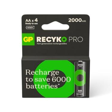 Imagem de Pilha Recarregavel AA GP Recyko PRO Bateria 2A 2000mAh Pequena 4 unidades