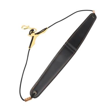 Imagem de Ajusta de Ombro de Pescoço Sax de Couro Macio Ajustável Com Acessórios de Instrumentos Musicais de Gancho de Metal para Saxofone Soprano de Barítono de Tenor Alto (L)