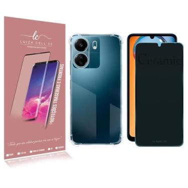 Imagem de Capa Case Anti Impacto Para Redmi 13C 6.74 + Película Ceramica Fosca P