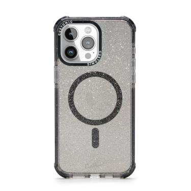 Imagem de Customic Capinha Case Capa para Celular iPhone 15 Pro Max (6.7”), Impactor Space Anti Impacto Proteção Militar 4 metros contra quedas, Compatível Mag-Safe, Transparente com Efeito Glitter