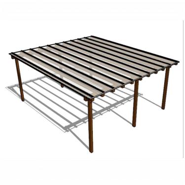 Imagem de Kit Policarbonato Branco 4mm 5,00m X 6,00m - Perfis Naturais