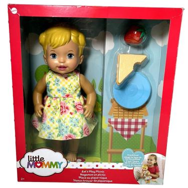 Imagem de Boneca Bebê Menina Baby Little Mommy Loira Com Acessórios - Vamos Brincar De Piquenique - Mattel Brinquedos