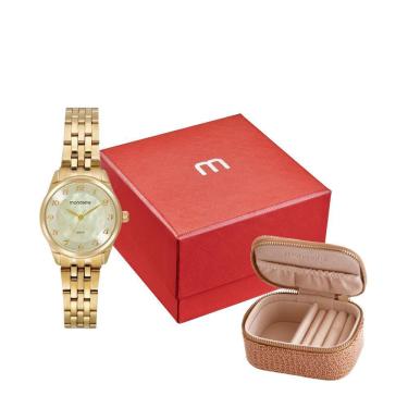 Imagem de Relogio Mondaine Feminino Ref: 32804Lpmkde1 Dourado + Porta