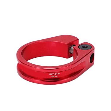 Imagem de Bicicleta de bicicleta Qanyegn CLAMP, 34,9 mm CNC Corte rápido Remoloração de bicicleta Planejada de sede, alumínio Bike Redunda de Liberação de SeatPost Collar (Vermelho)