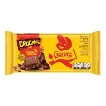 Imagem de Kit c/ 6 Chocolate ao leite Crocante Garoto pacote 80 g